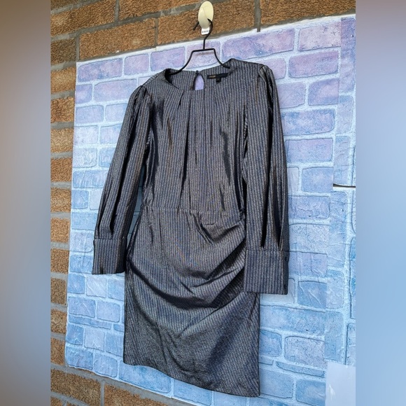 Maje Ralery Mini Dress in Argent Silver size 36/4 - Picture 8 of 16